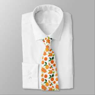Corbata Orange Citrus Botanical Pattern
