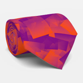 Corbata Orange Purple Cubism Abstract Pattern