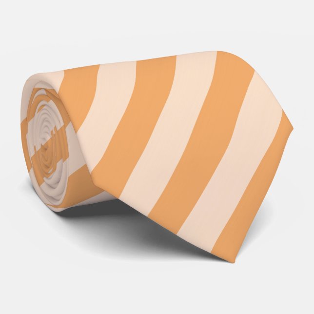 Corbata Orange Stripes (Enrollado)