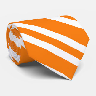 Corbata Orange White Stripes Pattern