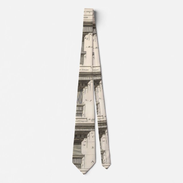 Corbata Órdenes de Arquitectura, Entablamentos Antiguos (Anverso)