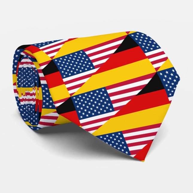 Corbata Orgullo americano alemán marea bandera de Estados  (Enrollado)