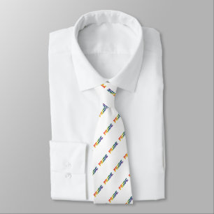 Corbata Orgullo gay del arco iris en blanco