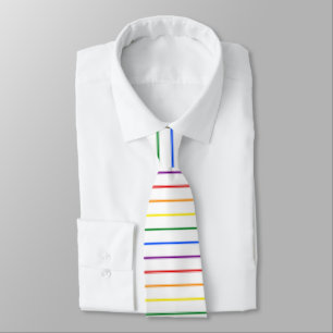 Corbata Orgullo gay LGBTQIA 6 tira de arco iris a tira