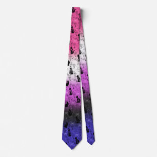 Corbata Orgullo Genderfluid Gato Negro - Místico y Brujo