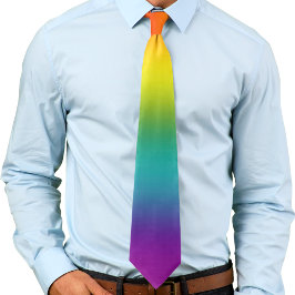 Corbata Orgullo gradiente arcoiris Ombre