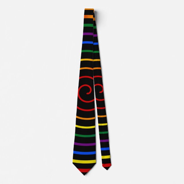 Corbata Orgullo Hipnotizado Arcoíris V2 (Anverso)