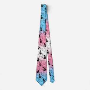 Corbata Orgullo Transgénero Gato Negro - Mística y Bruja