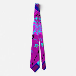 Corbata Origami Chintz (L) Fuchsia Turquoise Blue Magenta