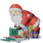 Corbata original seasonal design of santa for christmas<br><div class="desc">This original christmas tie has a picture of Santa Claus with his sack filled with gifts all wrapped and ready for the Christmas day delivery. The cute illustration is produced from an original water colour painting that I created a few years ago. The colourful and cheerful traditional festive image looks...</div>