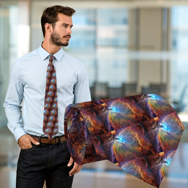 Corbata Orion Nebula Space Galaxia Cubrecilla Cubierta (Orion Nebula Space Galaxy Tiled Necktie)