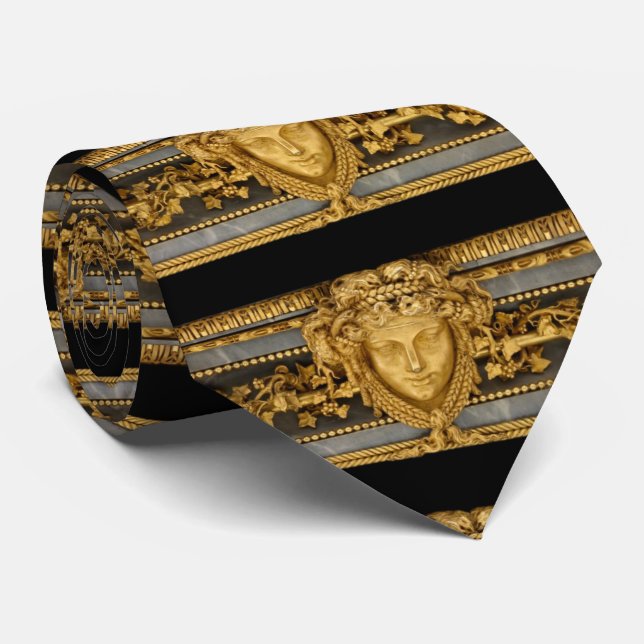 Corbata Ormolú francés exquisito dorado  (Enrollado)