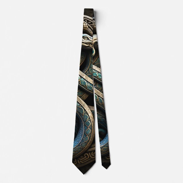 Corbata Ornamento de serpientes celtas entrelazadas (Anverso)