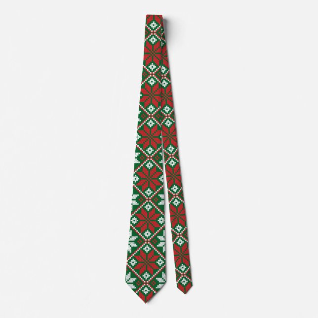 Corbata Ornamento navideño de Feliz (Anverso)