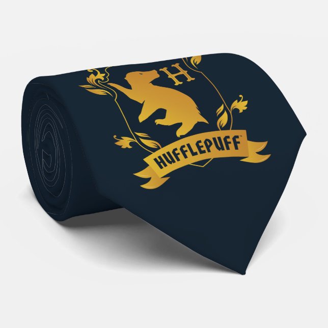 Corbata Ornate HUFFLEPUFF™ House Escudo (Enrollado)