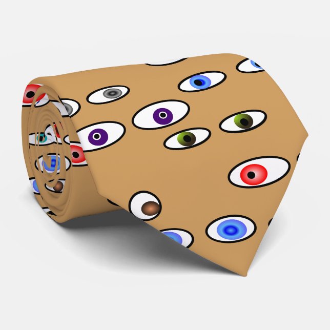 Corbata Oro artsy del optometrista de las bolas del ojo (Enrollado)