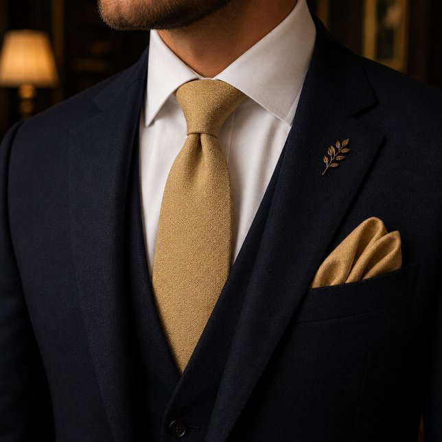 Corbata Oro Champán Quiet Luxury (Subido por el creador)