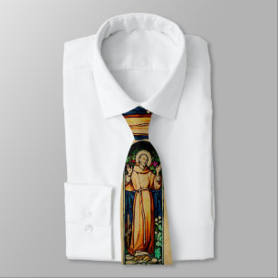 Corbata Oro del vitral de los Franciscos de Asís del santo