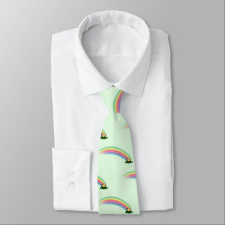 Corbata Oro en la olla arcoiris del Día de Patrick