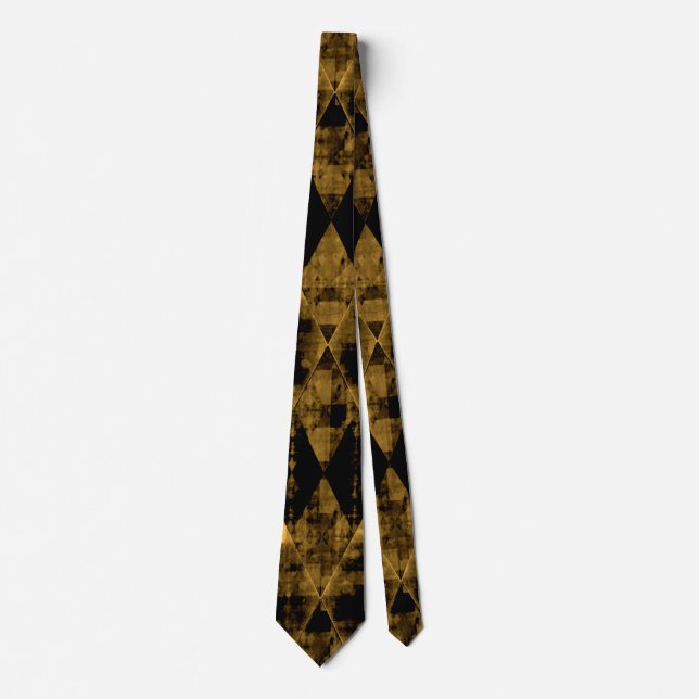 Corbata Oro errático y diamante negro (Anverso)