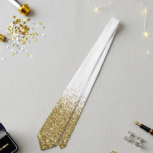 Corbata Oro Fading Waterfall Ombre Purpurina