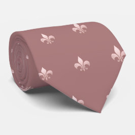 Corbata Oro Rosa Falso Fleur de lis DIY Rosa Polvo