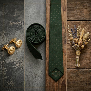 Corbata Oro Verde Cazador Equestre Ordenado