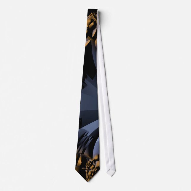 Corbata Oro y azul modernos (Anverso)