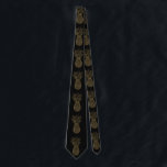 Corbata Oro y piña tropical elegante negra<br><div class="desc">Este diseño fue creado a través del arte digital. Se puede personalizar haciendo clic en el botón personalizar y cambiando el color, agregando un nombre, iniciales o tus palabras favoritas. Contáctame en colorflowcreations@gmail.com si quieres tener este diseño en otro producto. Compra mi pintura de acrílico abstracta original a la venta...</div>