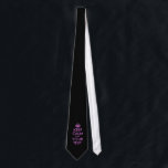 Corbata Orquídea negra mantiene la calma y tu texto<br><div class="desc">Crea tu propia parodia "Keep Calm" en negro con una corona de color púrpura y una fuente. Puede cambiar el tamaño del tipo de letra si es necesario.</div>