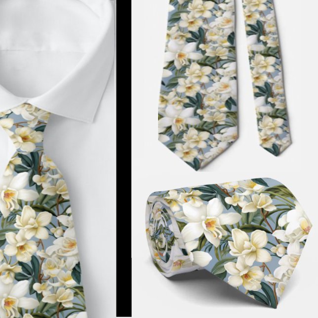 Corbata Orquídeas Blancas Flores Orquídeas (Subido por el creador)