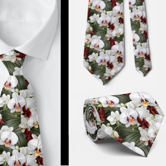 Corbata Orquídeas Blancas Flores Orquídeas (Subido por el creador)