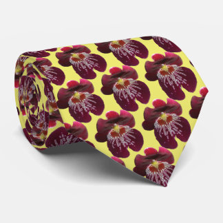 Corbata Orquídeas Granates II Floral Elegante