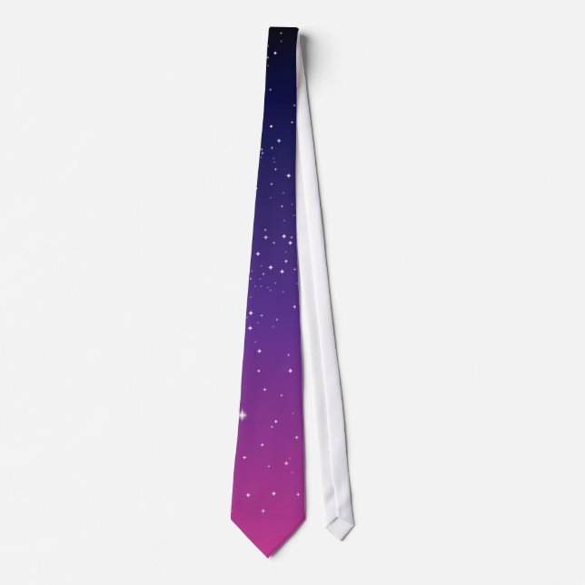 Corbata Oscuro Purple Starry Night Sky (Anverso)