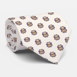 Corbata Ositos de peluche en pétalos púrpuras,