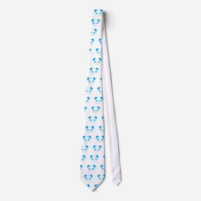 Corbata Oso azul de Kawaii Panda (Anverso)