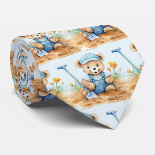 Corbata Oso de peluche azul