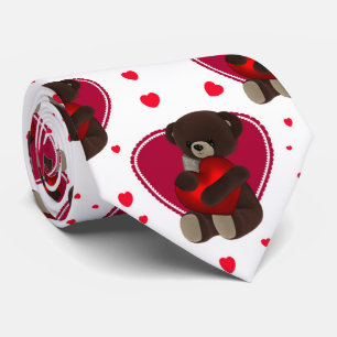 Corbata Oso de peluche de la tarjeta del día de San