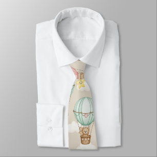Corbata Oso de peluche lindo globo aerostático Patrón neut