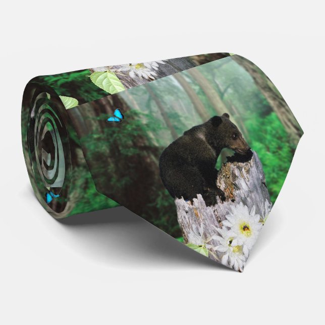 Corbata Oso marrón bebé, punzón en el cuello (Enrollado)