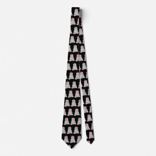 Corbata oso polar de Navidad con bastón de caramelo