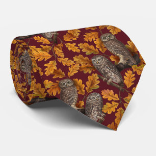 Corbata Otoño de otoño en rojo oscuro