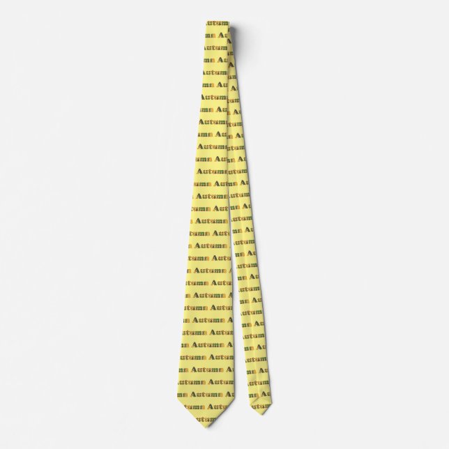 Corbata Otoño deja vínculos de Personalizado de palabras (Anverso)