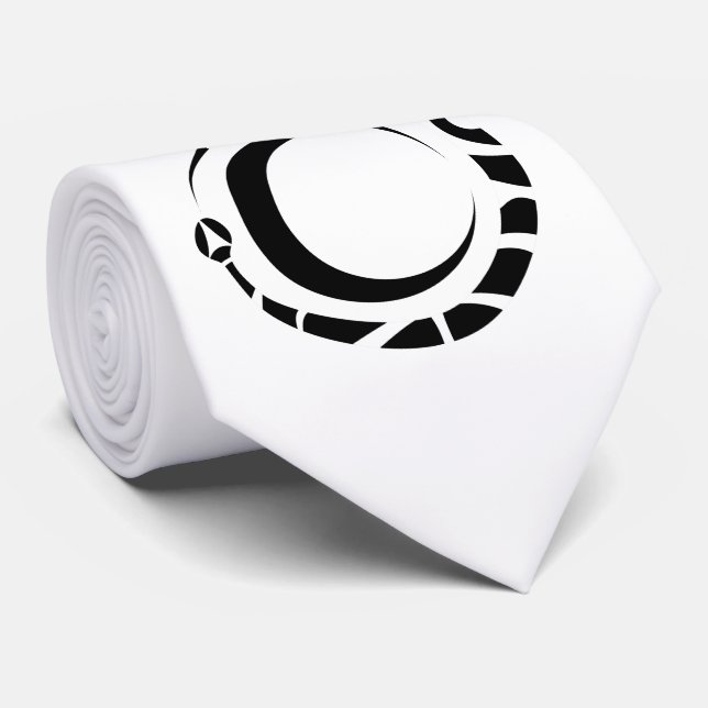 Corbata ouroboros y luna (Enrollado)