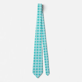 Corbata Ovarian Cancer Awareness Plaid Teal Ribbon