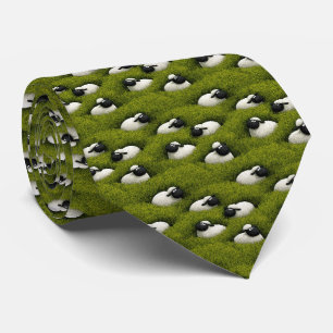 Corbata Ovejas en el Campo,