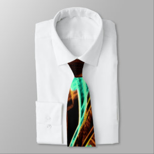 Corbata Overly twisted tapes aquamarine and coffee grooves