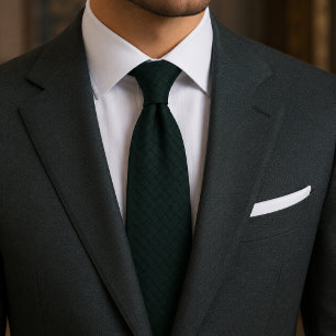 Corbata Pa de lujo silencioso verde esmeralda con textura