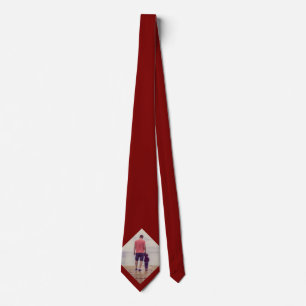 Corbata Padre fotográfico de la familia Personalizado rojo