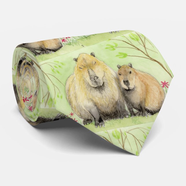 Corbata Padre y bebé carpincho (Enrollado)